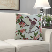 Embroidered best sale bird pillows